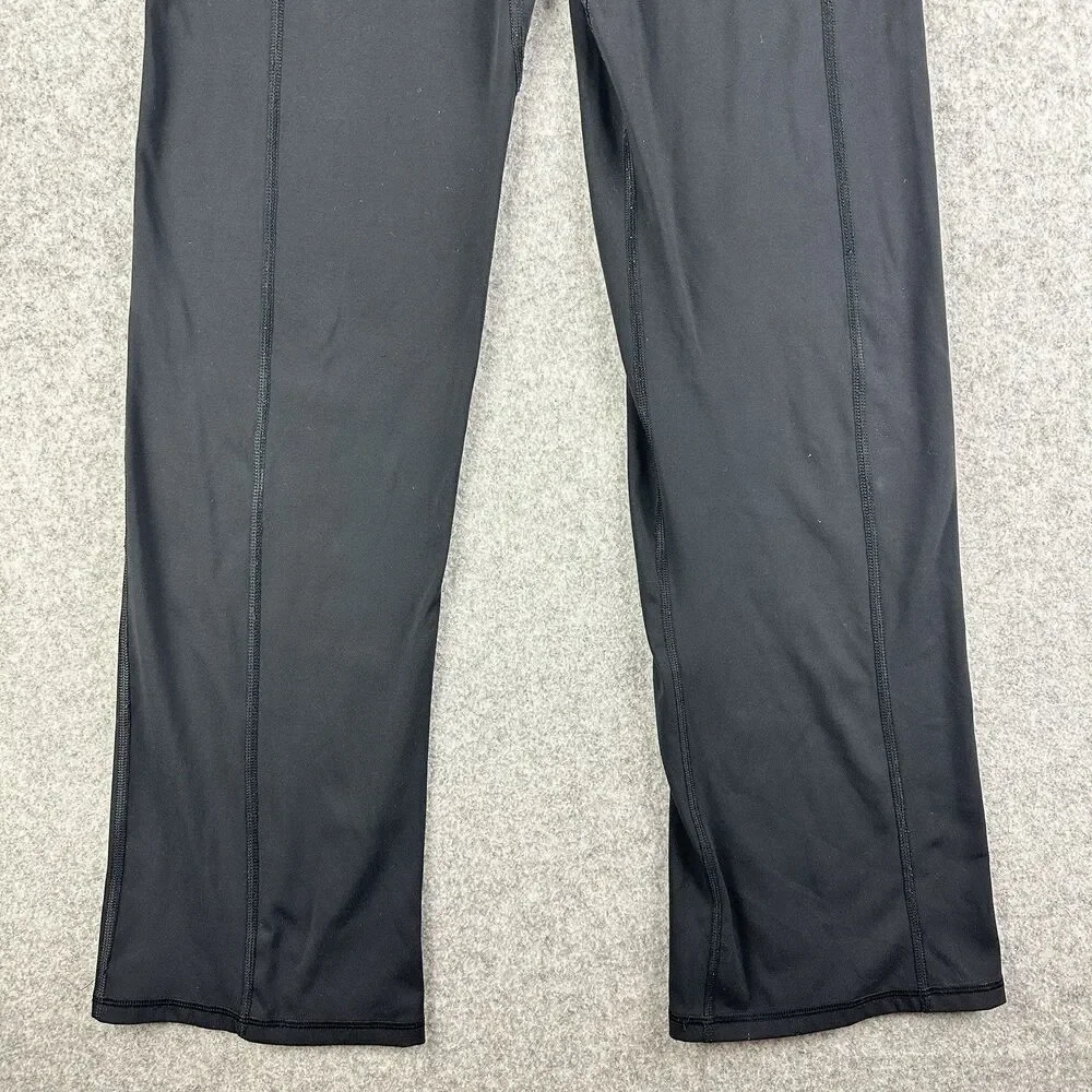 Free People FP Movement Shanti Straight Leg Pants Womens M Black Crossover Waist